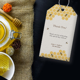 Biene und Honeycomb Vielen Dank Geschenkanhänger