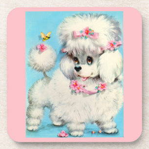 Biene und Poodle Getränkeuntersetzer