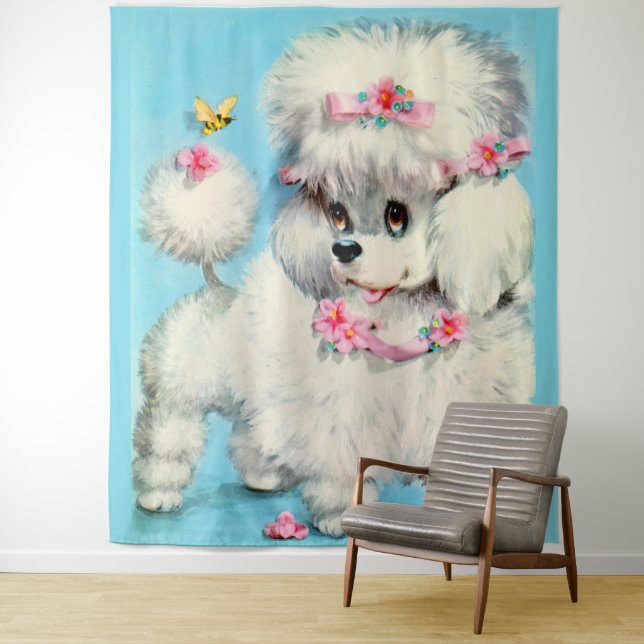 Biene und Poodle Wandteppich (Beispiel)