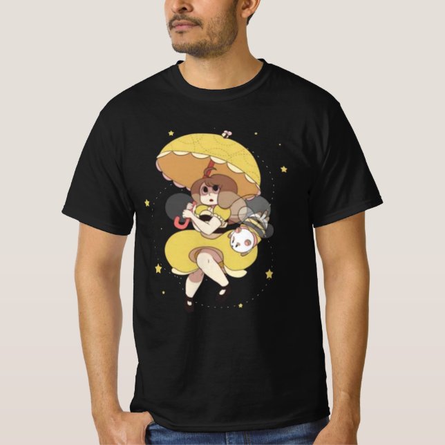 Biene und Puppycat Art T-Shirt (Vorderseite)