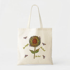 Biene und Sonnenblumen-Tasche Tragetasche