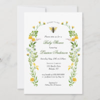 Biene und Wildblumen-Baby-Party