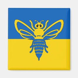 Biene vor der ukrainischen Fachmagnet Magnet