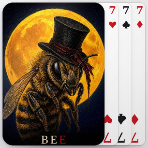 Biene Zylinderhut Gothic Surreal Spielkarten