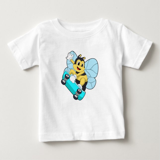 Bienen als Skater mit Skateboard Baby T-shirt (Vorderseite)
