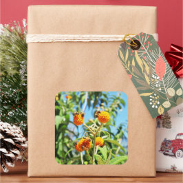 Bienen am Arbeitsplatz Quadratischer Aufkleber