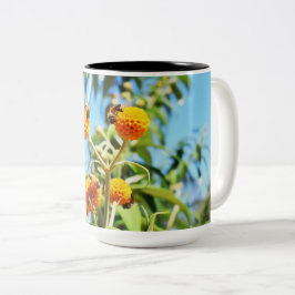 Bienen am Arbeitsplatz Zweifarbige Tasse