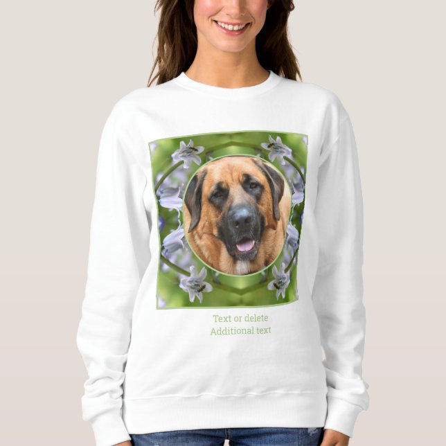 Bienen auf Bluebell Blume Rahmen erstellen Sie Ihr Sweatshirt (Vorderseite)