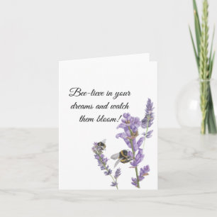Bienen auf dem Lavendel - Motivierend Karte