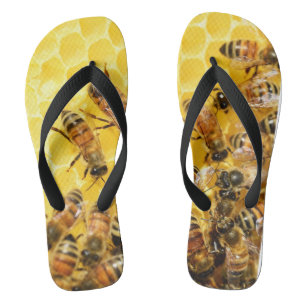Bienen auf Honeycomb - Drehend Flop Sandals Flip Flops