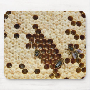 Bienen auf Honig-Kamm Mousepad