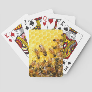 Bienen auf Honigwabenspielkarten Spielkarten
