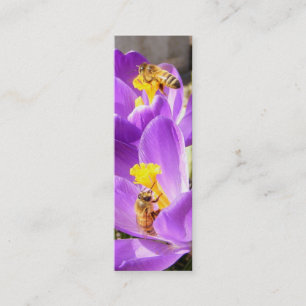 Bienen auf Krokus ~ Visitenkarte