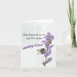 Bienen auf Lavendel Blume Denken Sie an Ihre Note 