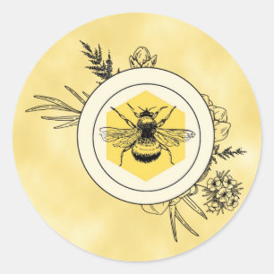 Bienen-Aufkleber Runder Aufkleber