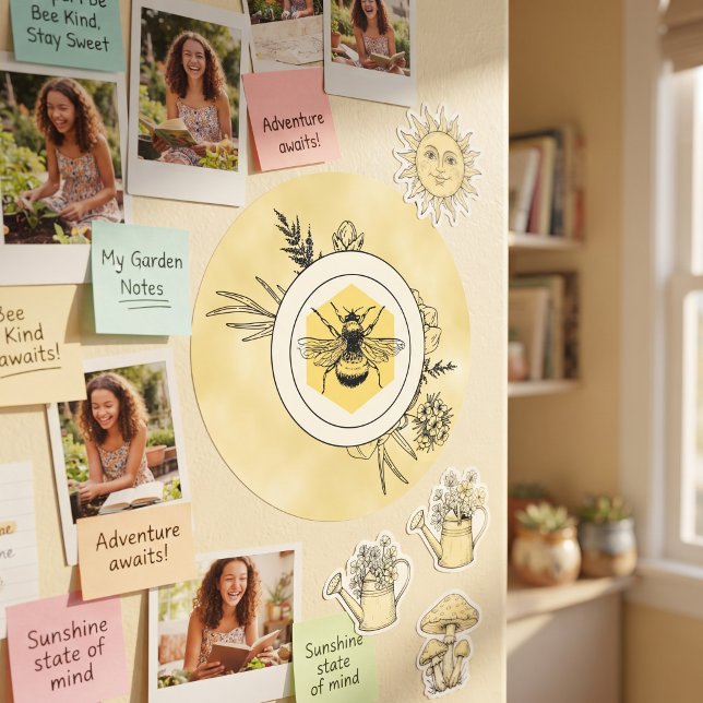 Bienen-Aufkleber Runder Aufkleber (Von Creator hochgeladen)