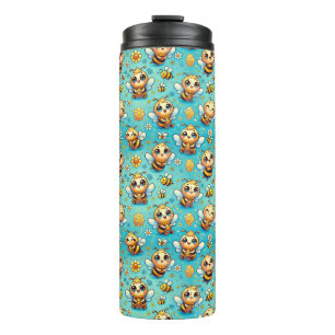 Bienen aus niedlichem Cartoon Thermosbecher