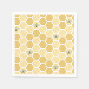 Bienen-Baby-Party Honigwabe Serviette