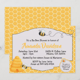 Bienen-Babyparty-Einladung Einladung