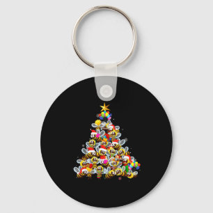 Bienen Baum Weihnachtspullover Xmas Für Bienenlieb Schlüsselanhänger