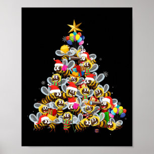 Bienen Bäume Weihnachten Weihnachten Weihnachten W Poster