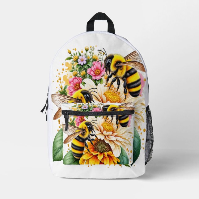 Bienen Bedruckter Rucksack (Vorderseite)