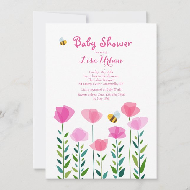 Bienen beleben die Einladung (Vorderseite)