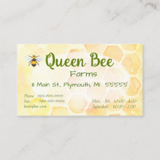 Bienen-Bienenhaus-Honig-Glas-Visitenkarten Visitenkarte