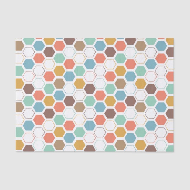 Bienen-Bienenstock-Modul-Muster Seidenpapier (Vorderseite)