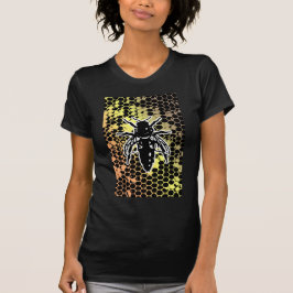 Bienen-Bienenwabe geometrisch T-Shirt