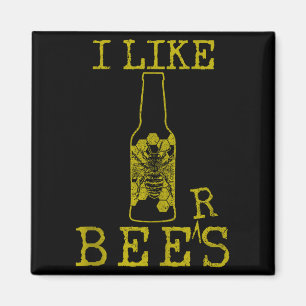 Bienen & Bier - Lustiger Spruch Imker Imker-Gesche Magnet