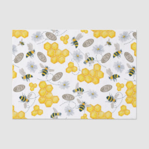 Bienen, Blume und Honig Seidenpapier