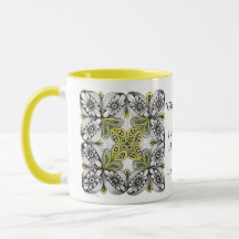 Bienen & Blumen Abstrakte Handgezeichnete Doodle