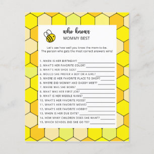 Bienen-Blumen-Baby-Party, Wer kennt Mama am besten