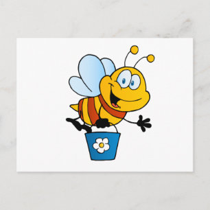 Bienen Bug Bug Bugs Insekt Niedlicher Cartoon Tier Postkarte