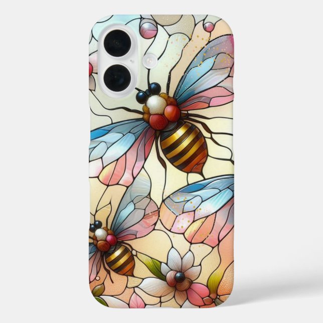 Bienen Buntglas Effekt   Case-Mate iPhone Hülle (Rückseite)