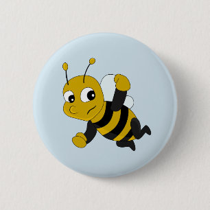 Bienen-Cartoon-Button Button