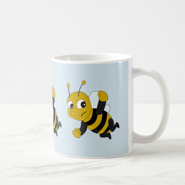 Bienen-Cartoon-Kaffee-Tasse Kaffeetasse (Rechts)