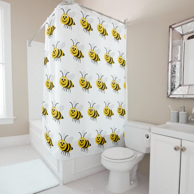 Bienen-Design Duschvorhang (Beispiel)