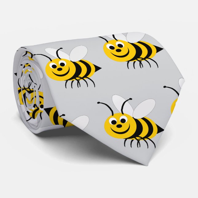 Bienen-Design Krawatte (Gerollt)