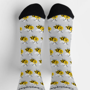 Bienen-Design personalisiert Socken