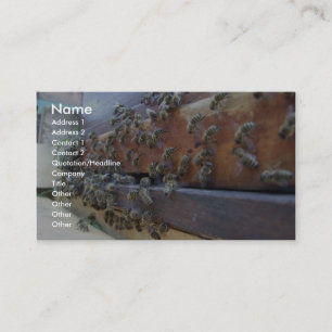 Bienen, die in ihrem Bienenstock erhalten Visitenkarte