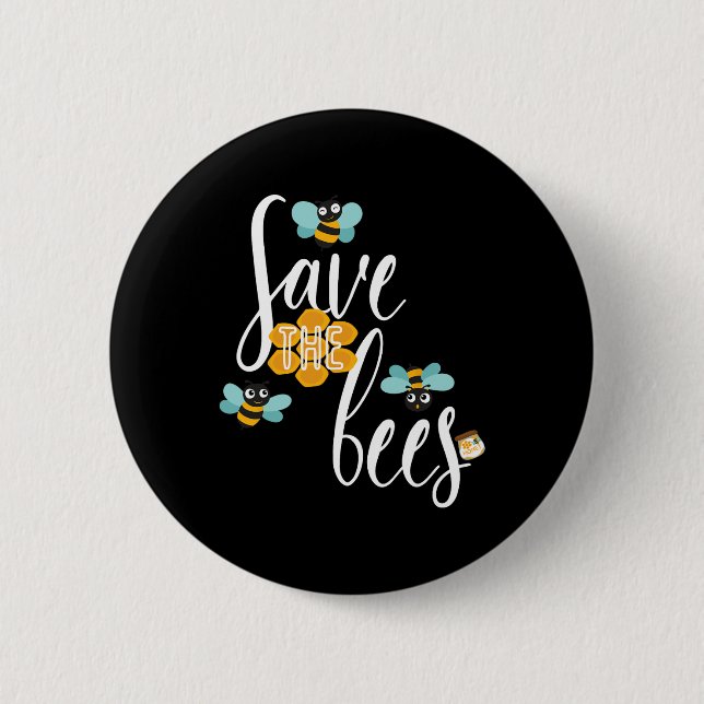 Bienen-Erde-Lover-Planet-Imker gerettet Button (Vorderseite)