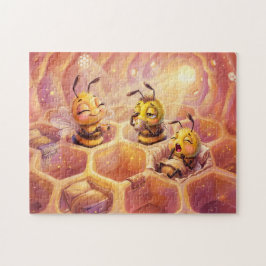 Bienen erwachen bei Sonnenaufgang und genießen Kaf Puzzle