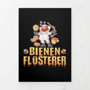 Bienen Flüsterer Imker Geschenk für Bienenliebha Dreifach Gefaltete Ankündigung