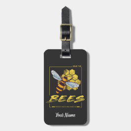 Bienen für Imker und Apiarist gerettet Gepäckanhänger