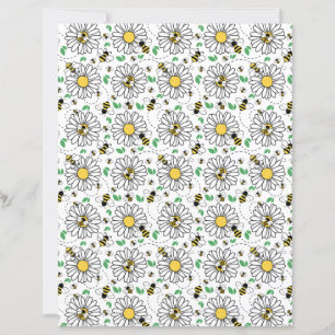 Bienen & Gänseblümchen Scrapbook Papier