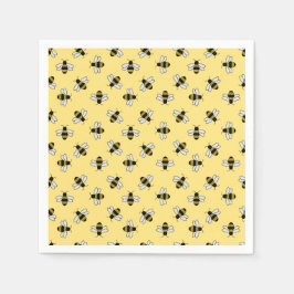 Bienen Geburtstagsparty Baby Brautparty gelb Serviette