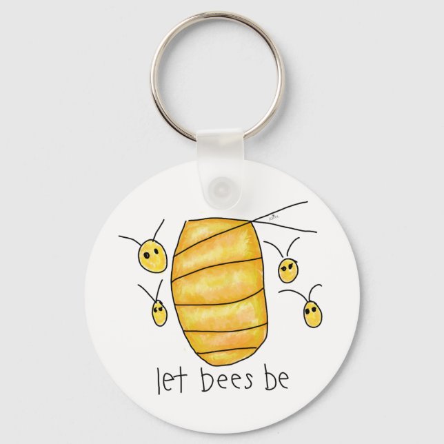 ‚Bienen Gelassen‘ Schlüsselanhänger (Vorderseite)