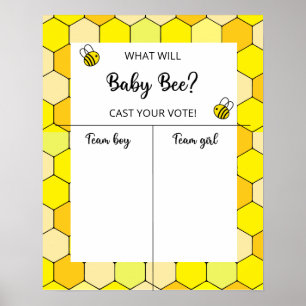 Bienen-Geschlecht enthüllt Junge oder Mädchen Diag Poster